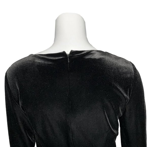 BADGLEY MISCHKA 1980's Style VELVET Dress with contrasting crushed velve… - Picture 4 of 6